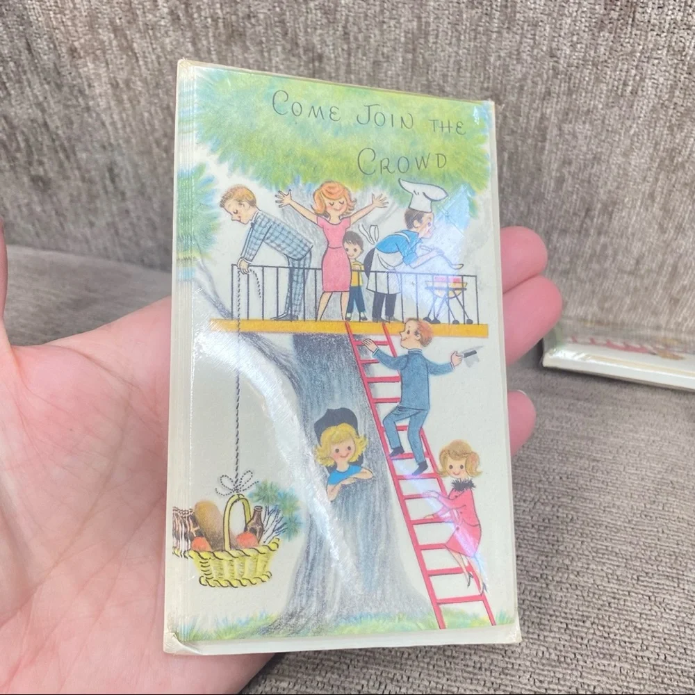Lot of 2 packs Vintage 60s Party Picnic BBQ Invitations - 20 total